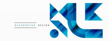 Kareli, üçgenli, daireli geometrik arkaplan. Şekiller uyumlu bir şekilde etkileşir, dijital tasarımlar, sunumlar, web sitesi afişleri, sosyal medya iletileri için görsel olarak çarpıcı bir tasarım oluşturur