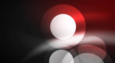 Parlak Işık Neon Baloncuk Çemberleri. Duvar kağıdı, bayrak, arkaplan, kart, kitap illüstrasyonu için vektör illüstrasyonu, iniş sayfası