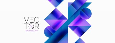 Parlak daire, kare, üçgen minimalist geometrik arkaplanı şekillendirir. Gösterişli, çağdaş tasarım dijital tasarımlar, sunumlar, web sitesi afişleri, sosyal medya paylaşımları için biraz sofistike