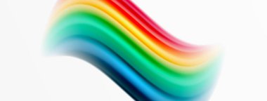 Gökkuşağı rengi ipekten bulanık arka plan beyaz, göz kamaştırıcı bir şekilde canlı arkaplan. Göz kamaştırıcı renk karışımı gökkuşağını, ipeksi ve zarif dalgalı deseni anımsatıyor.