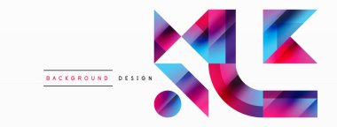 Kareli, üçgenli, daireli geometrik arkaplan. Şekiller uyumlu bir şekilde etkileşir, dijital tasarımlar, sunumlar, web sitesi afişleri, sosyal medya iletileri için görsel olarak çarpıcı bir tasarım oluşturur