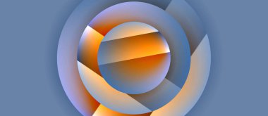 Parlak metal parlayan daireler geometrik arka plan. Asgari soyut kompozisyon. Duvar kağıdı, bayrak, arkaplan, kart, kitap illüstrasyonu için vektör illüstrasyonu, iniş sayfası