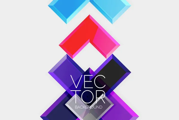 Flèche Carré Géométrique Vecteur Abstrait Fond — Image vectorielle