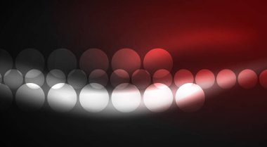 Parlak Işık Neon Baloncuk Çemberleri. Duvar kağıdı, bayrak, arkaplan, kart, kitap illüstrasyonu için vektör illüstrasyonu, iniş sayfası