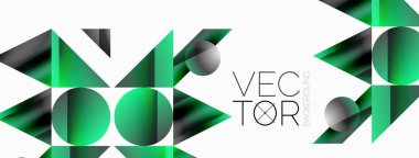 Dijital tasarımlar, sunumlar, web sitesi afişleri, sosyal medya paylaşımları için çok yönlülük ve görsel cazibe sağlayan, minimalist soyut tuval üzerinde geometrik biçimlerin Amalgamatasyonu