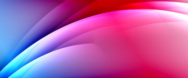 Değişken renk arkaplanındaki dinamik dalgalar. Duvar kağıdı, bayrak, arkaplan, kart, kitap illüstrasyonu için vektör illüstrasyonu, iniş sayfası