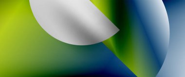 Daireler ve eğimli yuvarlak şekiller. Asgari soyut arkaplan, yuvarlak geometrik şekiller, temiz ve yapılandırılmış tasarım