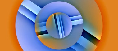 Parlak metal parlayan daireler geometrik arka plan. Asgari soyut kompozisyon. Duvar kağıdı, bayrak, arkaplan, kart, kitap illüstrasyonu için vektör illüstrasyonu, iniş sayfası