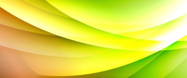 Değişken renk arkaplanındaki dinamik dalgalar. Duvar kağıdı, bayrak, arkaplan, kart, kitap illüstrasyonu için vektör illüstrasyonu, iniş sayfası