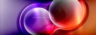 Renk eğimli gölgeler ve ışık efektleri arka planı. Lens ve daire tasarımı. Dinamik düz gölge çizgisi etkisi olan basit akışkan renk gradyanı soyut arkaplan