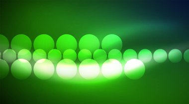 Parlak Işık Neon Baloncuk Çemberleri. Duvar kağıdı, bayrak, arkaplan, kart, kitap illüstrasyonu için vektör illüstrasyonu, iniş sayfası