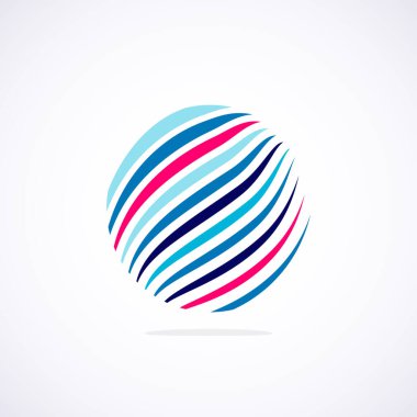 Soyut çember logosu - minimalist amblem, zamansız ve evrensel daire şekli. Benzersiz logo markaların ve kavramların aralığını temsil ediyor, basitliği ve yaratıcılığı tek ve ikonik bir resimde özetliyor