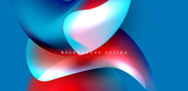 Soyut arkaplan renklerine sahip güzel sıvı şekiller
