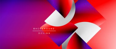 Posterler, kapaklar, afişler, broşürler, web siteleri için parlak renk çemberi ve yuvarlak element minimal geometrik soyut arkaplan