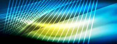 Neon ışıklı çizgi vektörleri: canlı renkler, parlak çizgiler. Neon tabelalardan esinlenerek büyüleyici bir tasarım. Web siteleri, reklamlar ve daha fazlası için elektrik enerjisi