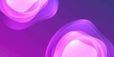 Parlak efektli, şeffaf, akışkan sıvı şekilleri geometrik arka plan. Dalgalı çizgiler yuvarlak. Duvar kağıdı, bayrak, arkaplan, kart, kitap illüstrasyonu için vektör illüstrasyonu, iniş sayfası