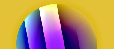 Parlak metal parlayan daireler geometrik arka plan. Asgari soyut kompozisyon. Duvar kağıdı, bayrak, arkaplan, kart, kitap illüstrasyonu için vektör illüstrasyonu, iniş sayfası