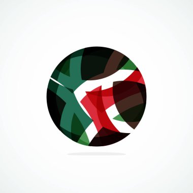 Soyut çember logosu - minimalist amblem, zamansız ve evrensel daire şekli. Benzersiz logo markaların ve kavramların aralığını temsil ediyor, basitliği ve yaratıcılığı tek ve ikonik bir resimde özetliyor