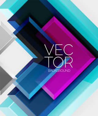 Ok kare geometrik vektör soyut arkaplan