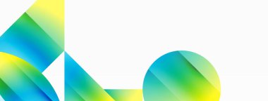 Serene gradyan şablonu. Çemberler ve üçgenler minimalist mükemmellikte karışıyor. Biçim ve renklerin nazik bir şekilde birleşmesi dengeli ama büyüleyici bir zemin oluşturur, modern karmaşıklığı somutlaştırır.