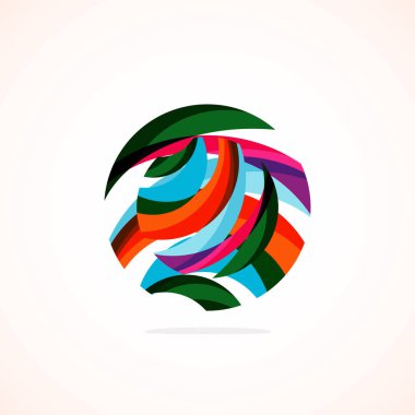 Soyut çember logosu - minimalist amblem, zamansız ve evrensel daire şekli. Benzersiz logo markaların ve kavramların aralığını temsil ediyor, basitliği ve yaratıcılığı tek ve ikonik bir resimde özetliyor