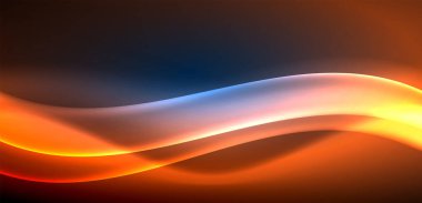 Neon ışıklarının ruhani parıltısında dinamik dalgalar. Hareket akışkanlığı ile neonun ışıl ışıl cazibesini birleştiren kavram, hem canlılığı hem de gelecekteki karmaşıklığı somutlaştıran büyüleyici arka plan.