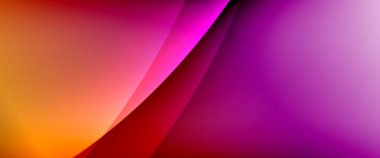 Değişken renk arkaplanındaki dinamik dalgalar. Duvar kağıdı, bayrak, arkaplan, kart, kitap illüstrasyonu için vektör illüstrasyonu, iniş sayfası