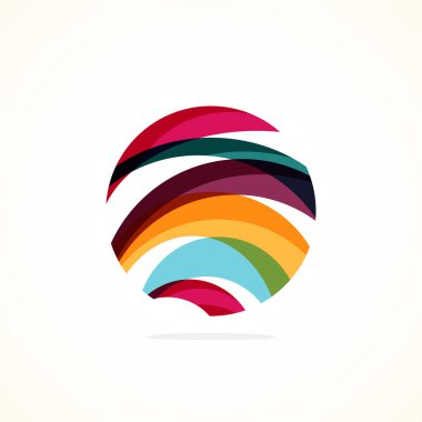 Soyut çember logosu - minimalist amblem, zamansız ve evrensel daire şekli. Benzersiz logo markaların ve kavramların aralığını temsil ediyor, basitliği ve yaratıcılığı tek ve ikonik bir resimde özetliyor