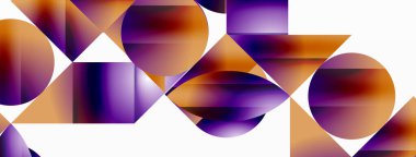 Serene gradyan şablonu. Çemberler ve üçgenler minimalist mükemmellikte karışıyor. Biçim ve renklerin nazik bir şekilde birleşmesi dengeli ama büyüleyici bir zemin oluşturur, modern karmaşıklığı somutlaştırır.