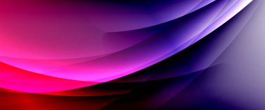 Değişken renk arkaplanındaki dinamik dalgalar. Duvar kağıdı, bayrak, arkaplan, kart, kitap illüstrasyonu için vektör illüstrasyonu, iniş sayfası