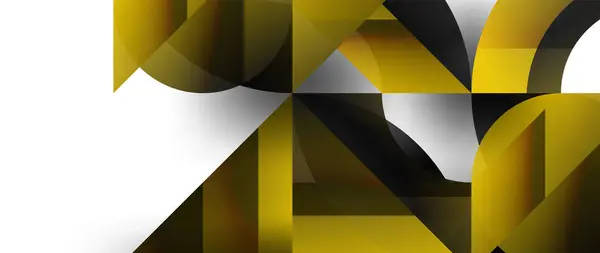 Захватывающая Векторная Иллюстрация Геометрический Минималистский Абстрактный Фон Украшенный Кругами Треугольниками — стоковый вектор
