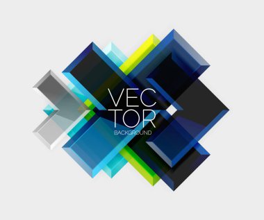 Ok kare geometrik vektör soyut arkaplan