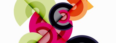 Gölgeler ile çevreler küçük geometrik bileşim soyut arkaplan