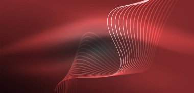 Soyut arkaplan neon dalgası. Duvar kağıdı, afiş, arkaplan, iniş sayfası, duvar resimleri, davetiyeler, posterler için yüksek teknoloji tasarımı