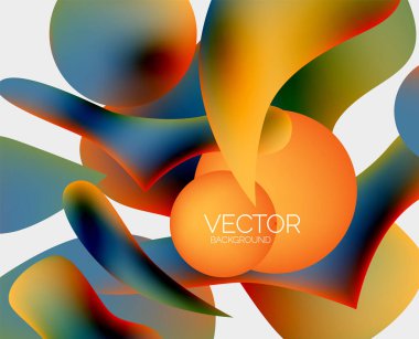 Vektör soyut parlayan şekiller arkaplan