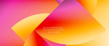 Posterler, kapaklar, afişler, broşürler, web siteleri için parlak renk çemberi ve yuvarlak element minimal geometrik soyut arkaplan