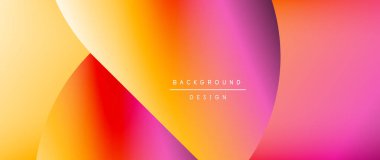 Posterler, kapaklar, afişler, broşürler, web siteleri için parlak renk çemberi ve yuvarlak element minimal geometrik soyut arkaplan