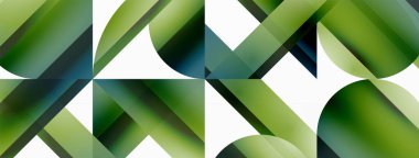 Canlı eğimli üçgenler ve beyaz üzerinde daireler. Dijital tasarımlar, sunumlar, web sitesi afişleri, sosyal medya paylaşımları için şekillerin büyüleyici birleşimi