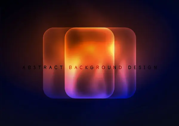 Trendy Square Blurred Color Abstract Background Glowing Lights Vector Illustration — Stock Vector