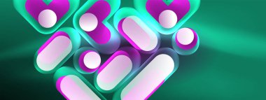 Neon dairesi soyut arkaplan. Duvar kağıdı, afiş, sunum, arkaplan şablonu