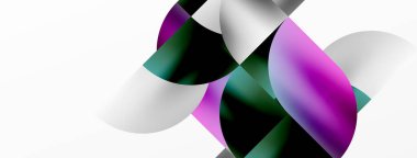 Metalik cazibesi olan modern minimalizmle evlenmek için nefis bir zemin. Yuvarlak üçgenler, geometrik karmaşıklık yayar ve duvar kağıdı, afiş, arkaplan, iniş sayfası için az gösterilmiş cazibe