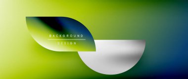 Daireler ve eğimli yuvarlak şekiller. Asgari soyut arkaplan, yuvarlak geometrik şekiller, temiz ve yapılandırılmış tasarım