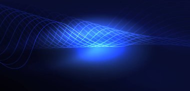 Soyut arkaplan neon dalgası. Duvar kağıdı, afiş, arkaplan, iniş sayfası, duvar resimleri, davetiyeler, posterler için yüksek teknoloji tasarımı