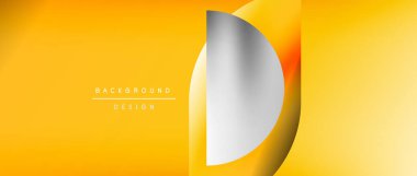 Posterler, kapaklar, afişler, broşürler, web siteleri için parlak renk çemberi ve yuvarlak element minimal geometrik soyut arkaplan