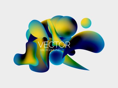 Soyut sıvı kabarcık arkaplanı. Sıvı eğimleri