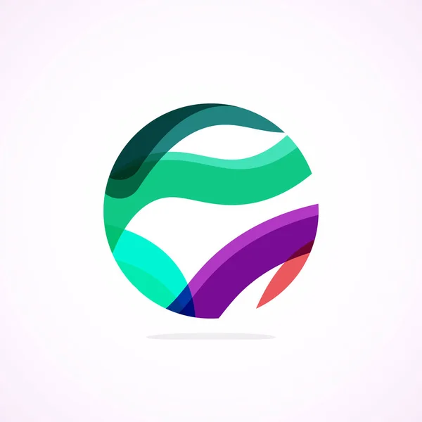 抽象的な円のロゴ ミニマリストのエンブレム タイムレスで普遍的な円の形 独特なロゴはブランドとコンセプトの範囲を表し シンプルさと創造性を単一の象徴的なイメージでカプセル化します — ストックベクタ