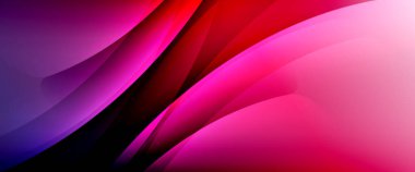 Değişken renk arkaplanındaki dinamik dalgalar. Duvar kağıdı, bayrak, arkaplan, kart, kitap illüstrasyonu için vektör illüstrasyonu, iniş sayfası