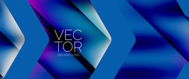 Akışkan eğimli ok geometrik minimum arkaplan. Parlak ve dinamik elementlerle büyüleyici sıvı akış tasarımı