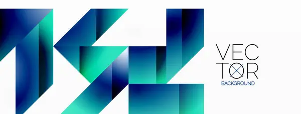 Minimalistische Elegantie Lijnen Vierkanten Driehoeken Convergeren Wit Geometrie Essentie Tentoongesteld — Stockvector