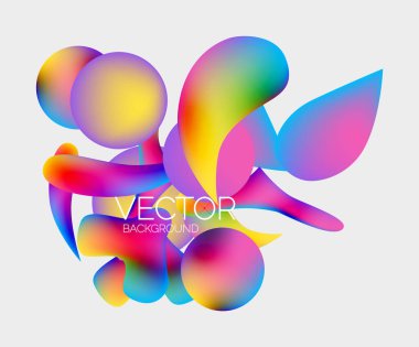 Soyut sıvı kabarcık arkaplanı. Sıvı eğimleri